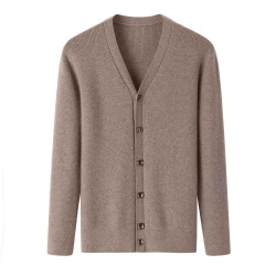 mens cashmere cardigan knitwear long sleeve V neck